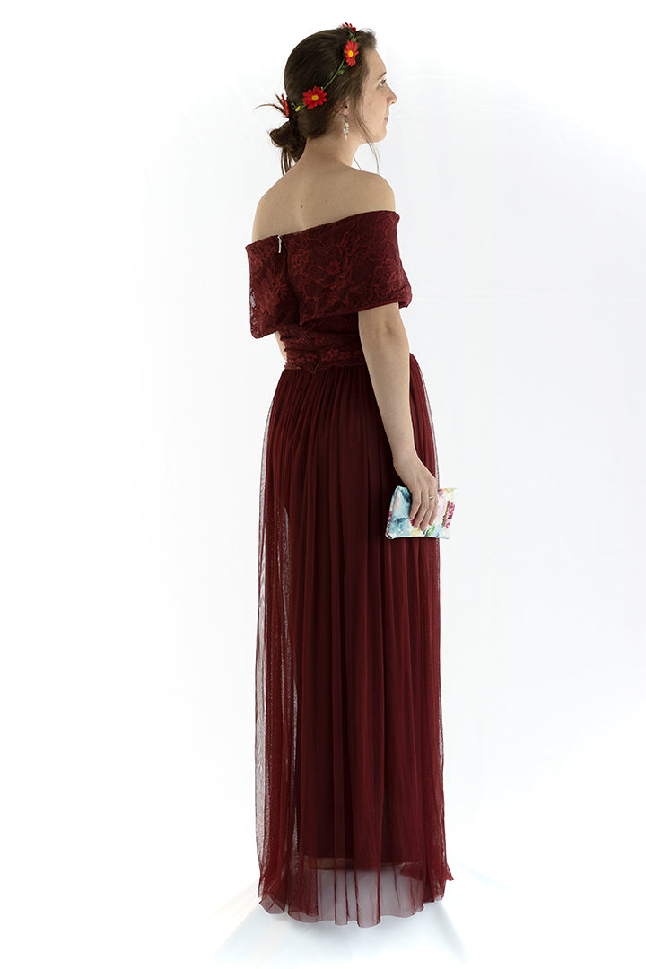 The Red Wine Lace Dress